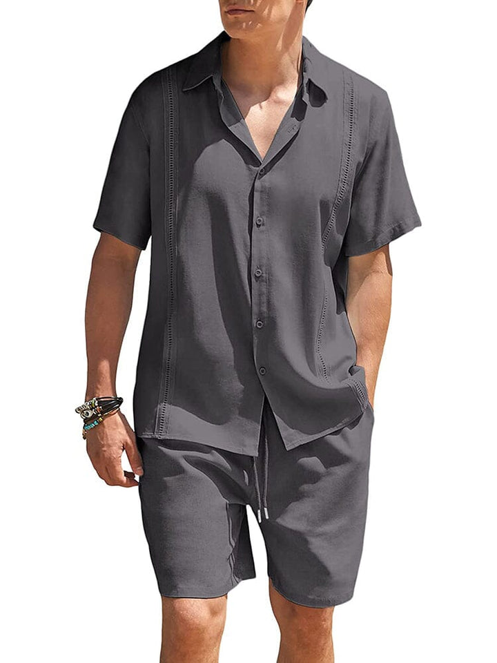 2-Delat Strand Guayabera Linneset