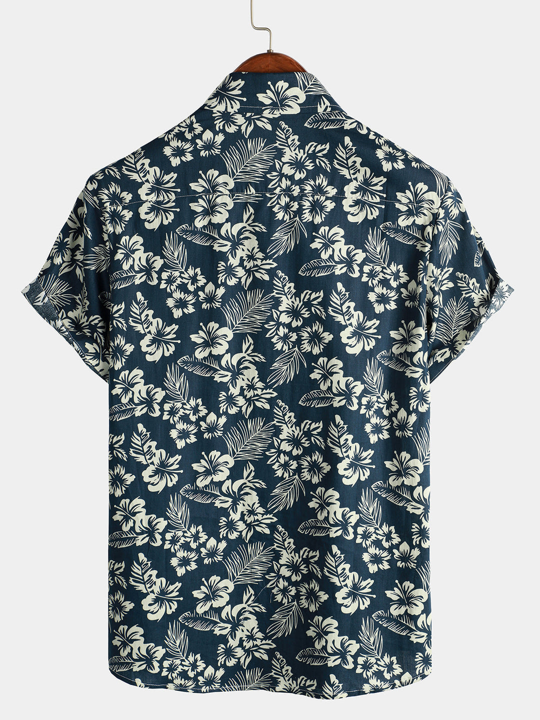 Van Elst Mode® | Bomull Hawaii Skjorta med Korta Ärmar