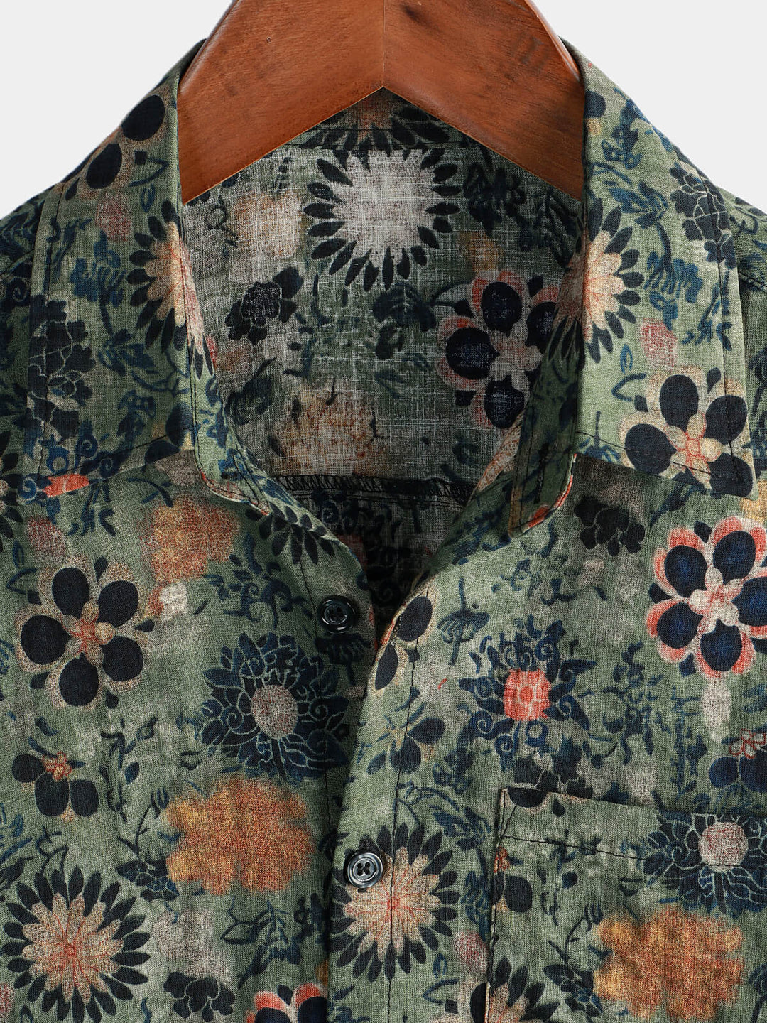 Van Elst Mode® | Bomull Hawaii Skjorta med Korta Ärmar