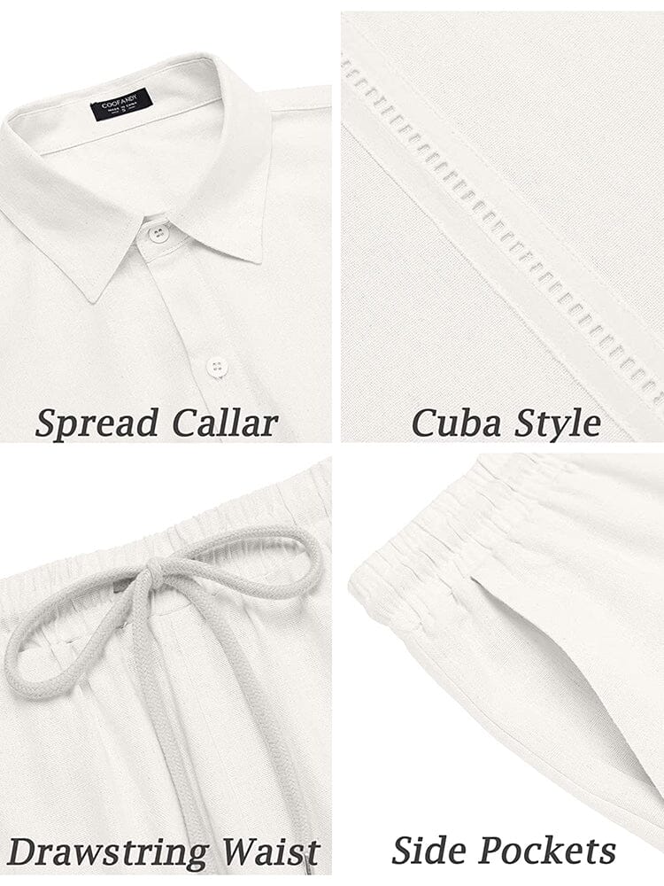 2-Delat Strand Guayabera Linneset