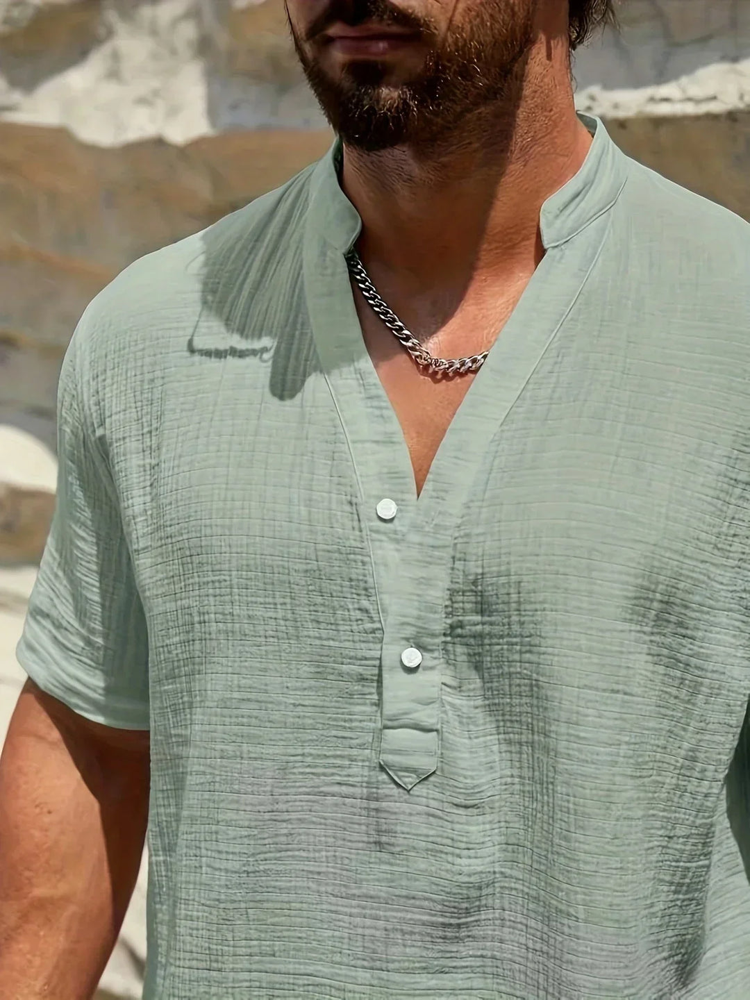 Leblanc™ | Chemise d’été élégante à col montant