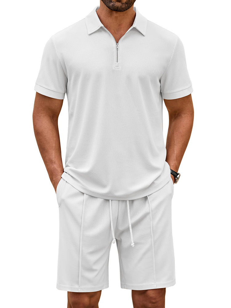 Fashion Pikétröja Shorts Set