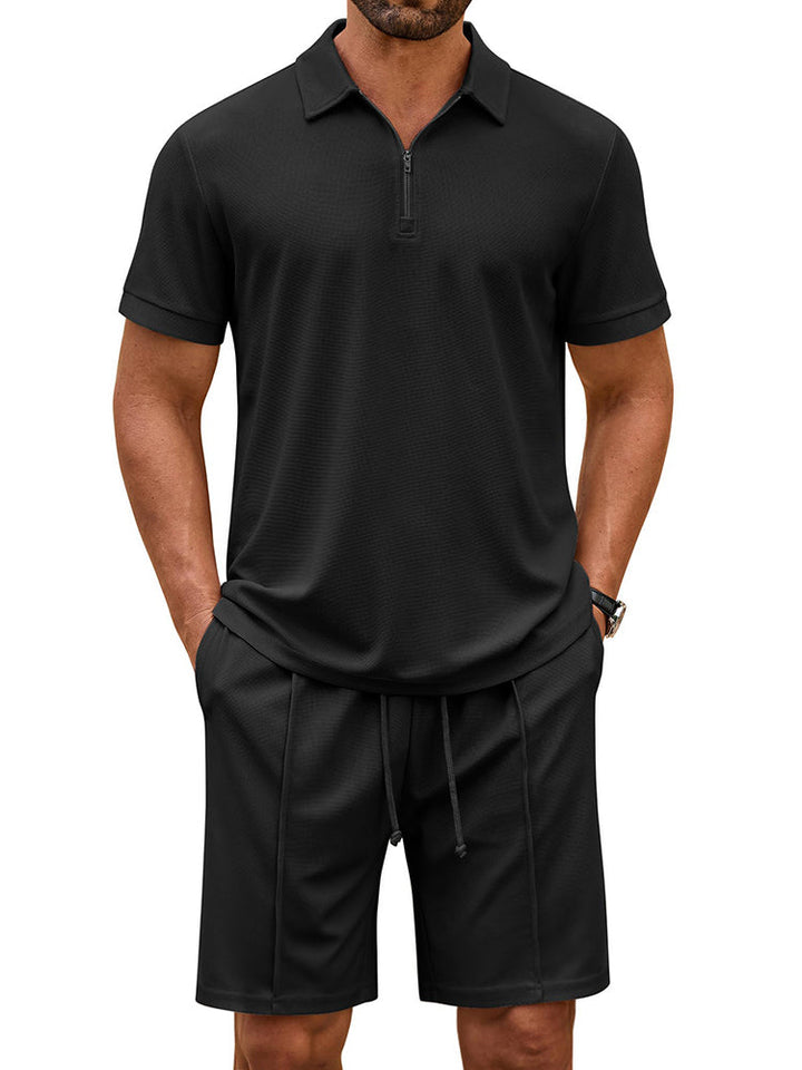 Fashion Pikétröja Shorts Set
