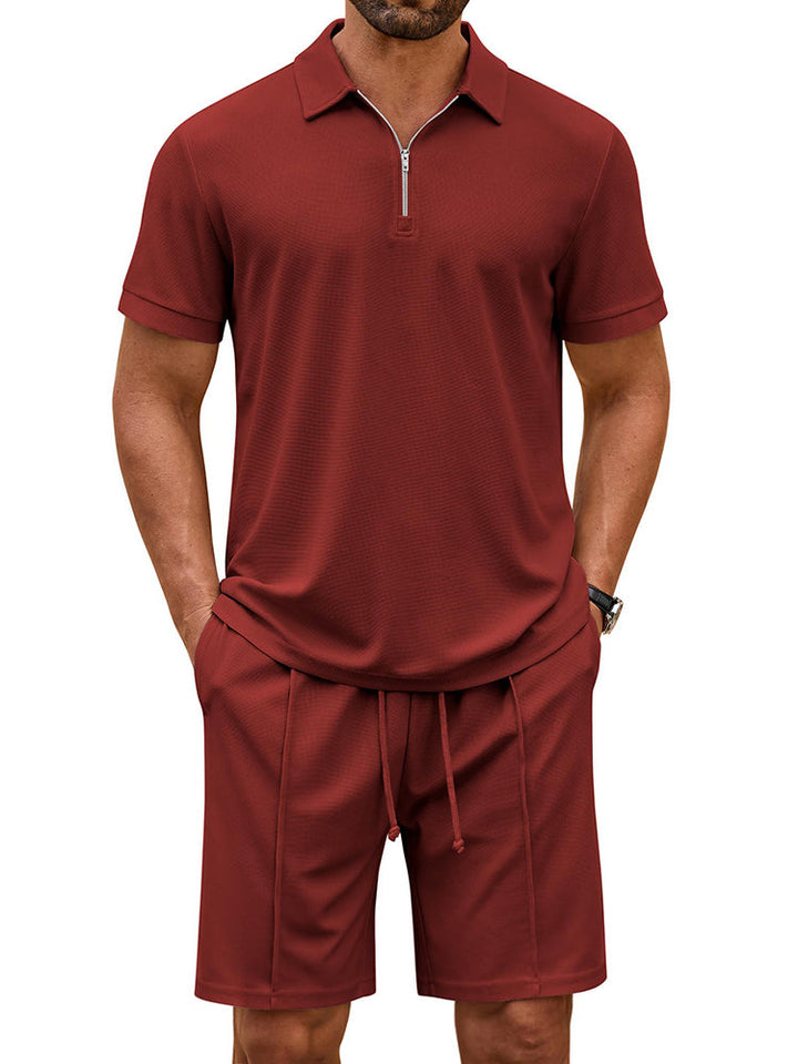 Fashion Pikétröja Shorts Set