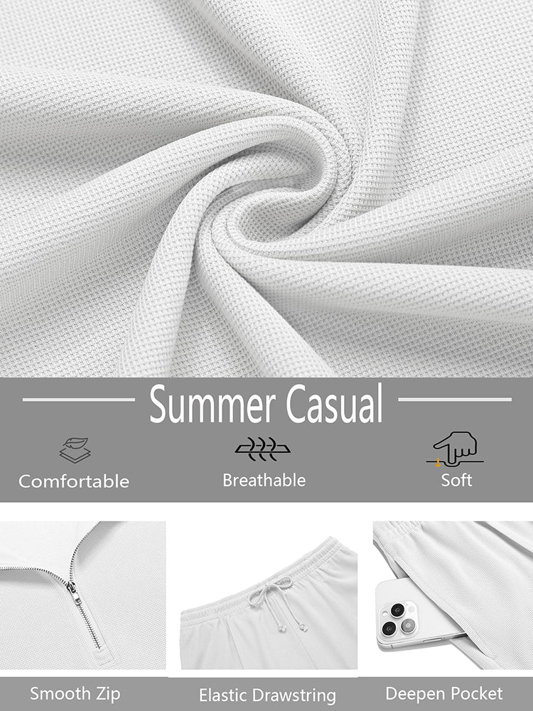 Fashion Pikétröja Shorts Set
