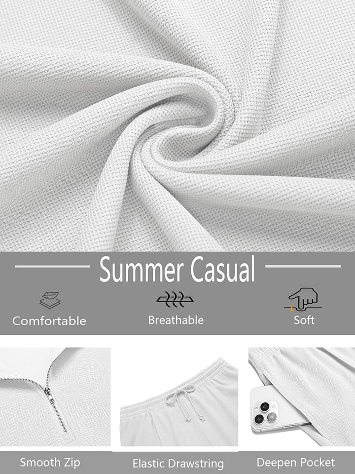 Fashion Pikétröja Shorts Set