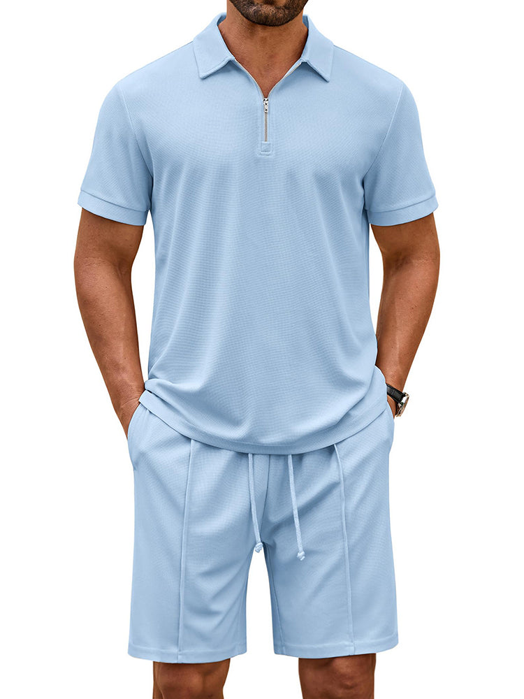 Fashion Pikétröja Shorts Set