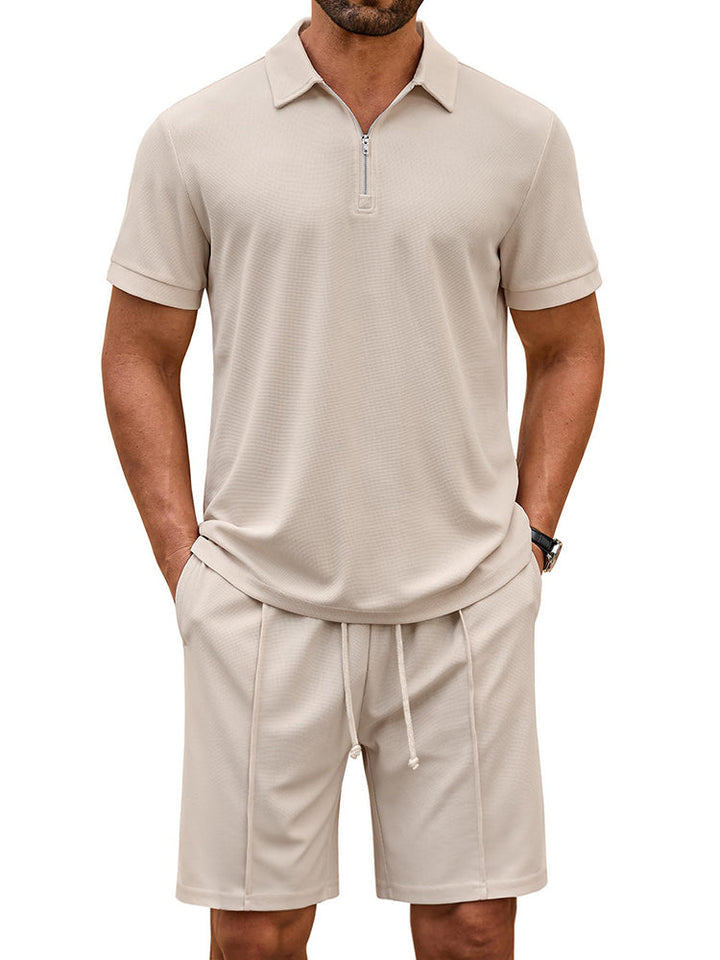 Fashion Pikétröja Shorts Set