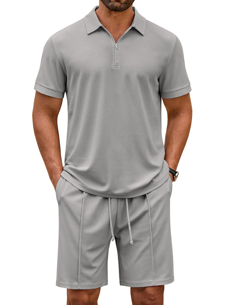 Fashion Pikétröja Shorts Set