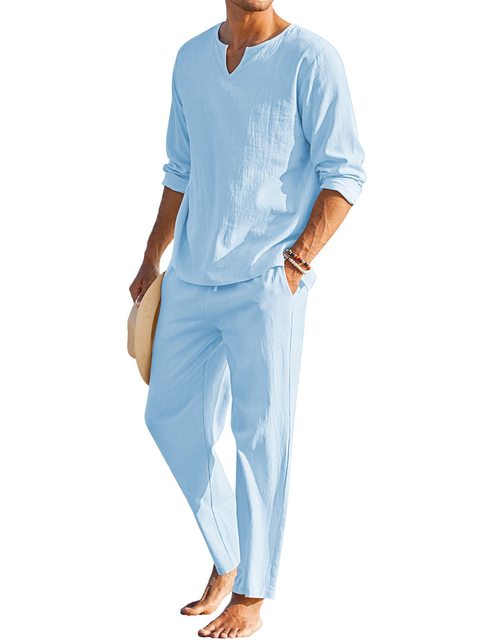 2-Delat Bomull Yoga Outfit