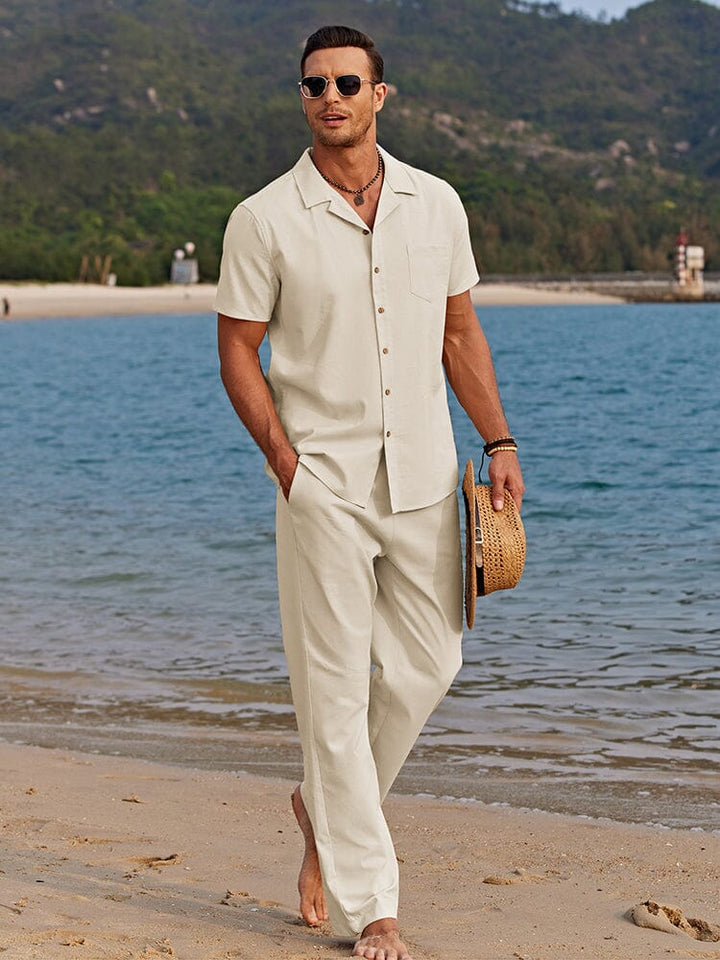 Casual Linne Strandskjortset