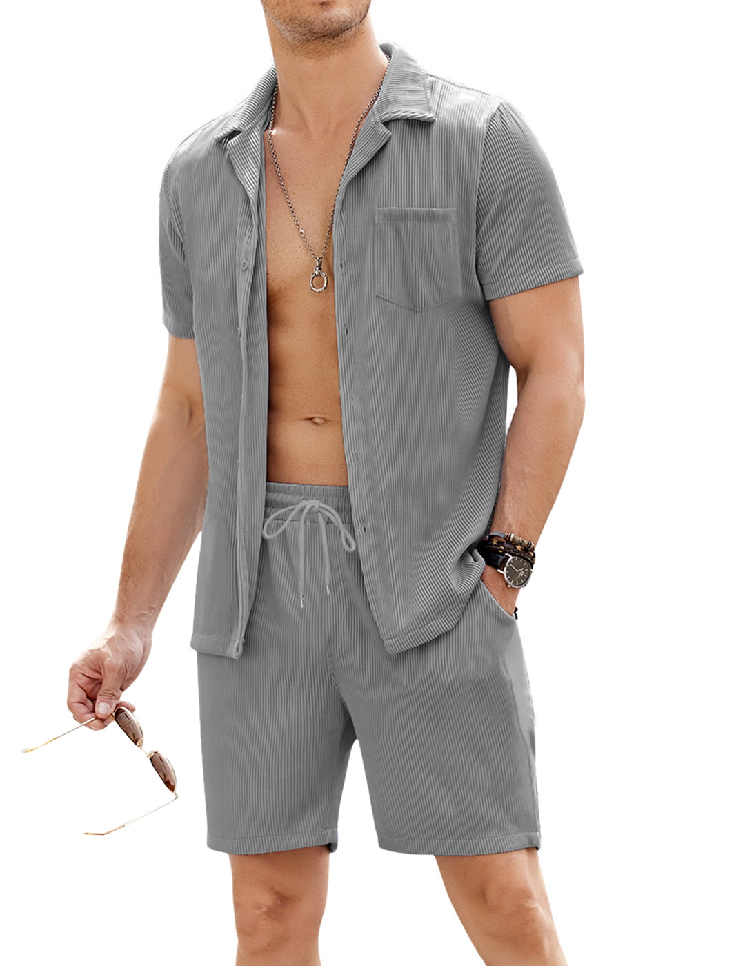 Casual 2-Delat Strand Outfit Set