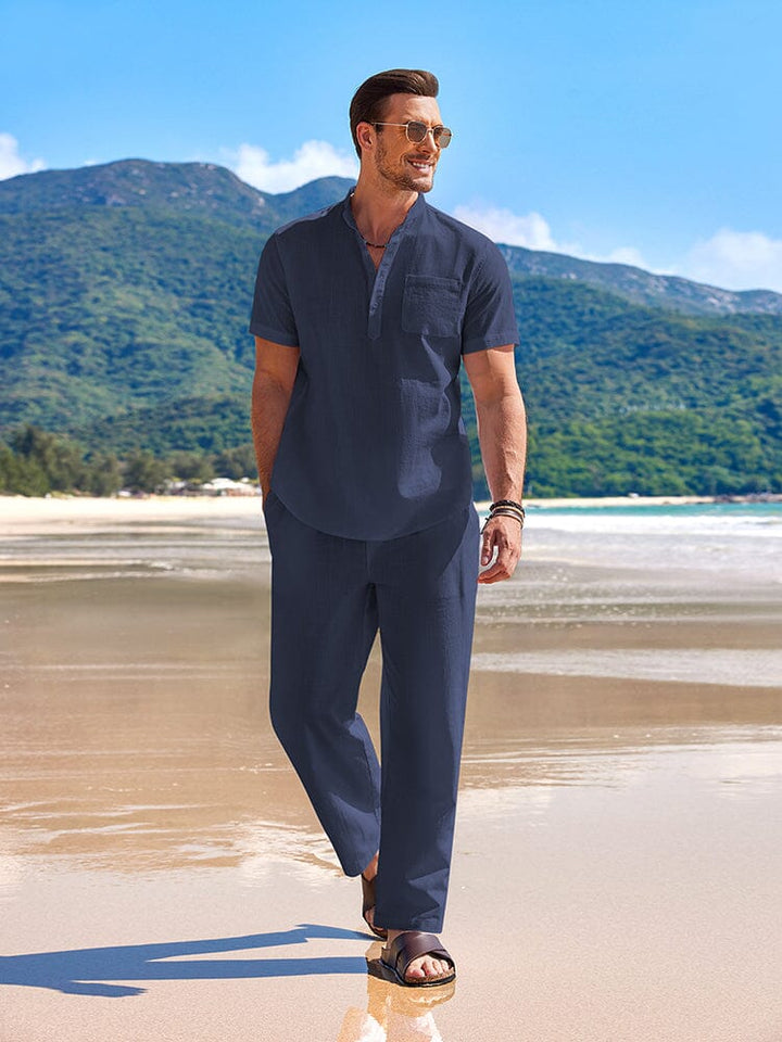 Casual Strand Bomull Linne Set