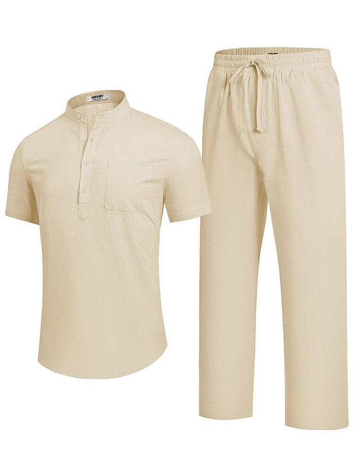 Casual Strand Bomull Linne Set