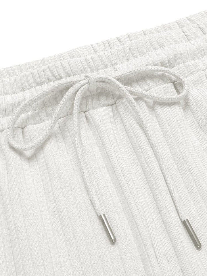 Sommar Stretch Ribbad Stickad Set