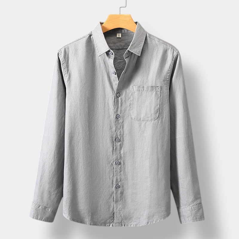 OLD MONEY LÅNGÄRMD LINNESKJORTA