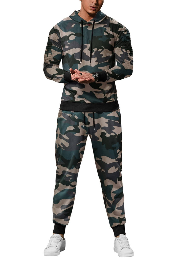 2-Delat Hoodie Jogging Atletisk Kostym