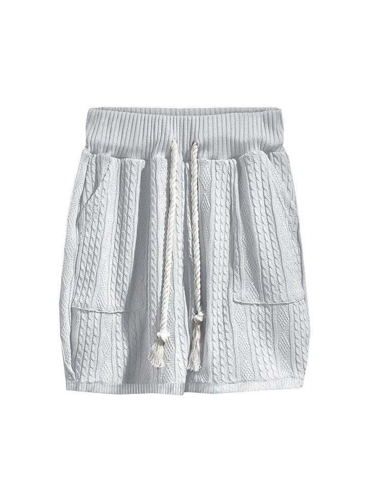 Casual Kabel Stickad T-Shirt Set