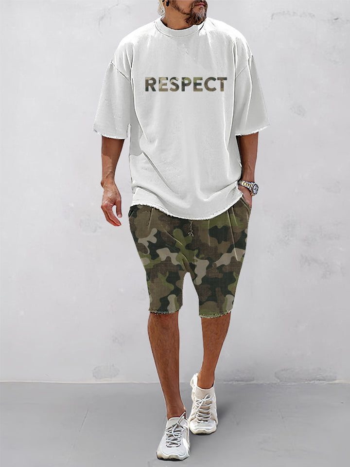 Athleisure Kamouflage Tryckt 2-Delat Set