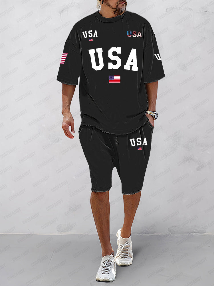 Athleisure Kamouflage Tryckt 2-Delat Set