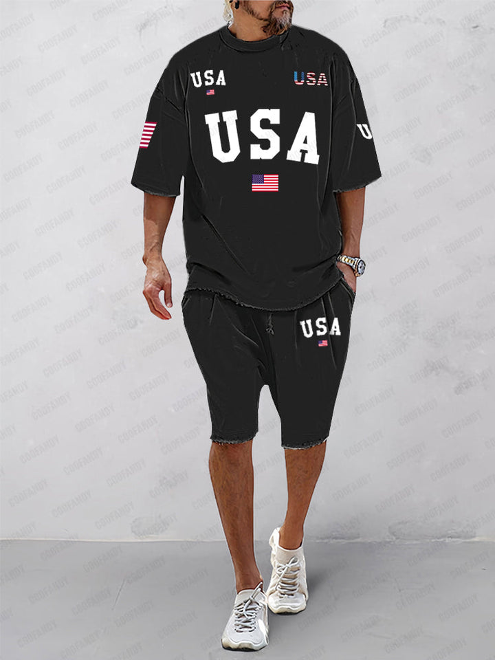 Athleisure Kamouflage Tryckt 2-Delat Set
