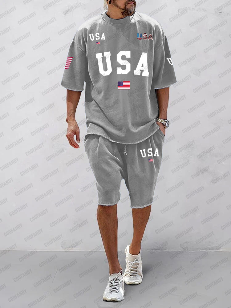 Athleisure Kamouflage Tryckt 2-Delat Set