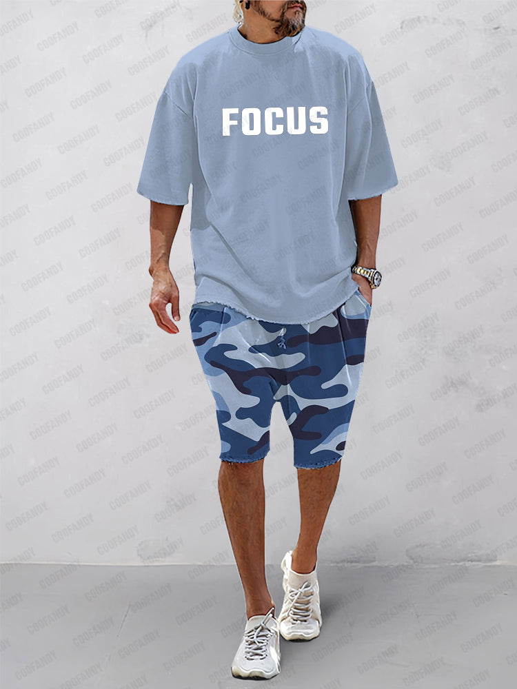 Athleisure Kamouflage Tryckt 2-Delat Set