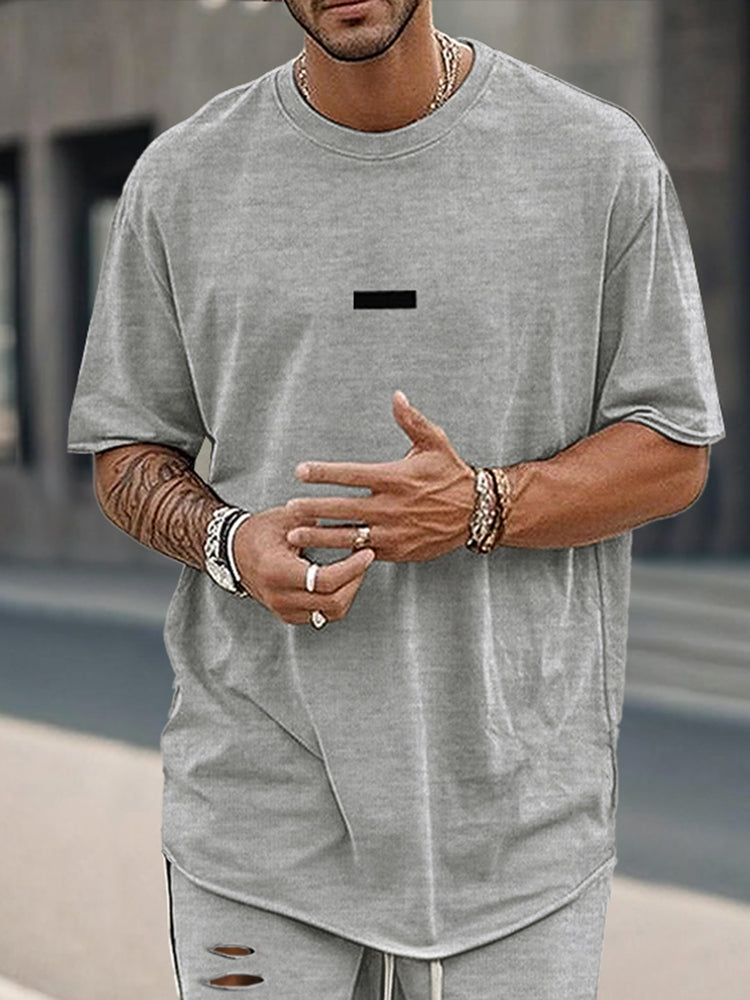 Athleisure Löst Sittande T-Shirt Shorts Set