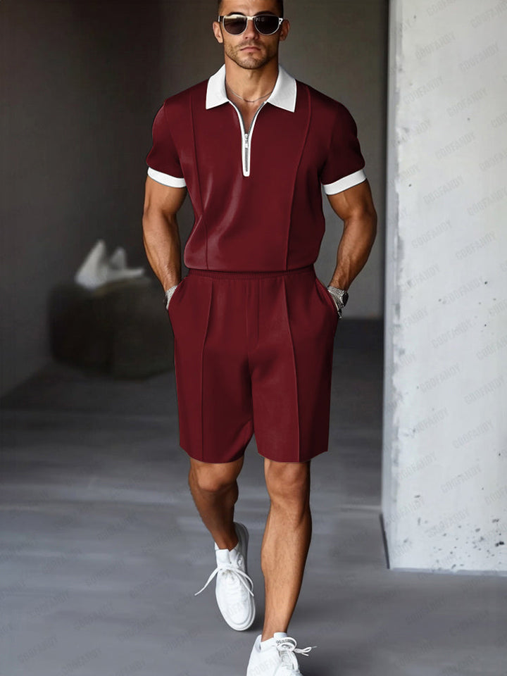 Lättmatchat Tvåfärgat Casual Set