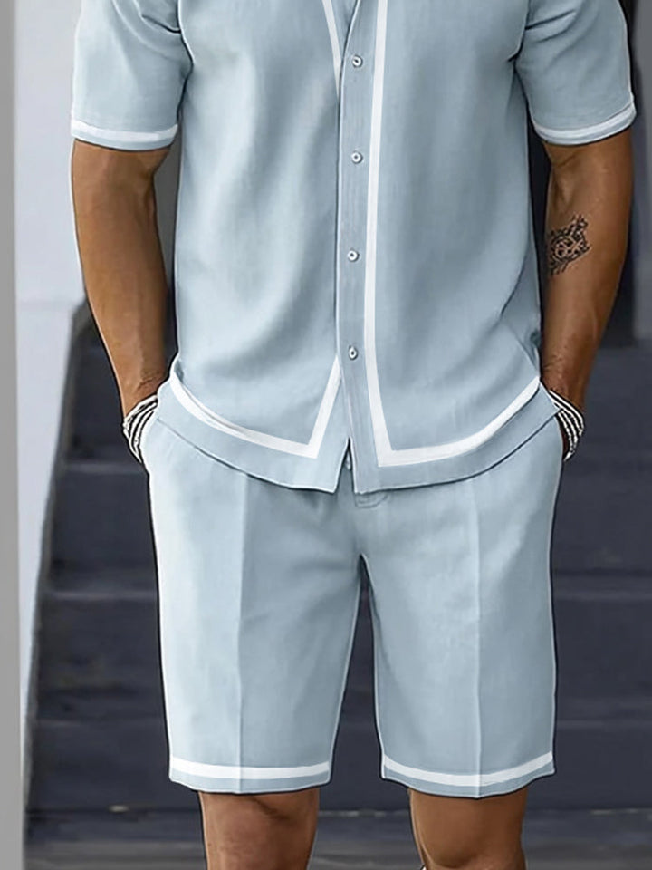 Mångsidigt Komfort Skjorta Shorts Set