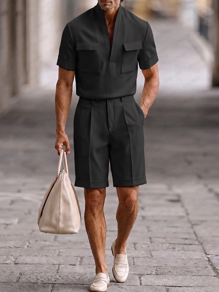 Urban Casual Mångfickor Matchande Set