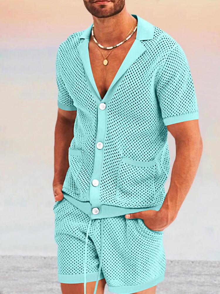 Casual Andningsbart Nät Set