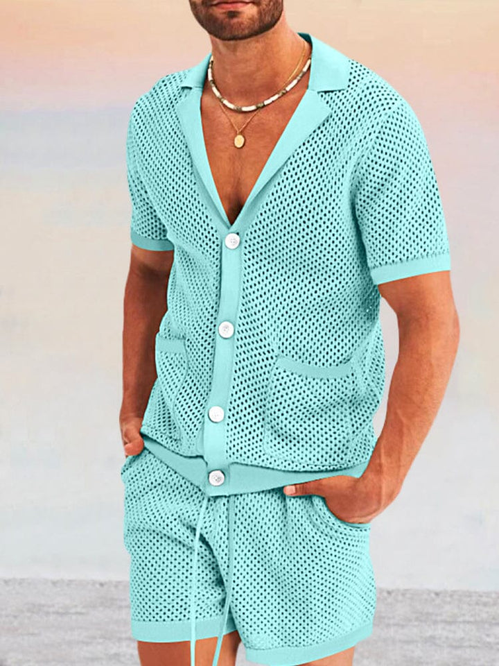 Casual Andningsbart Nät Set