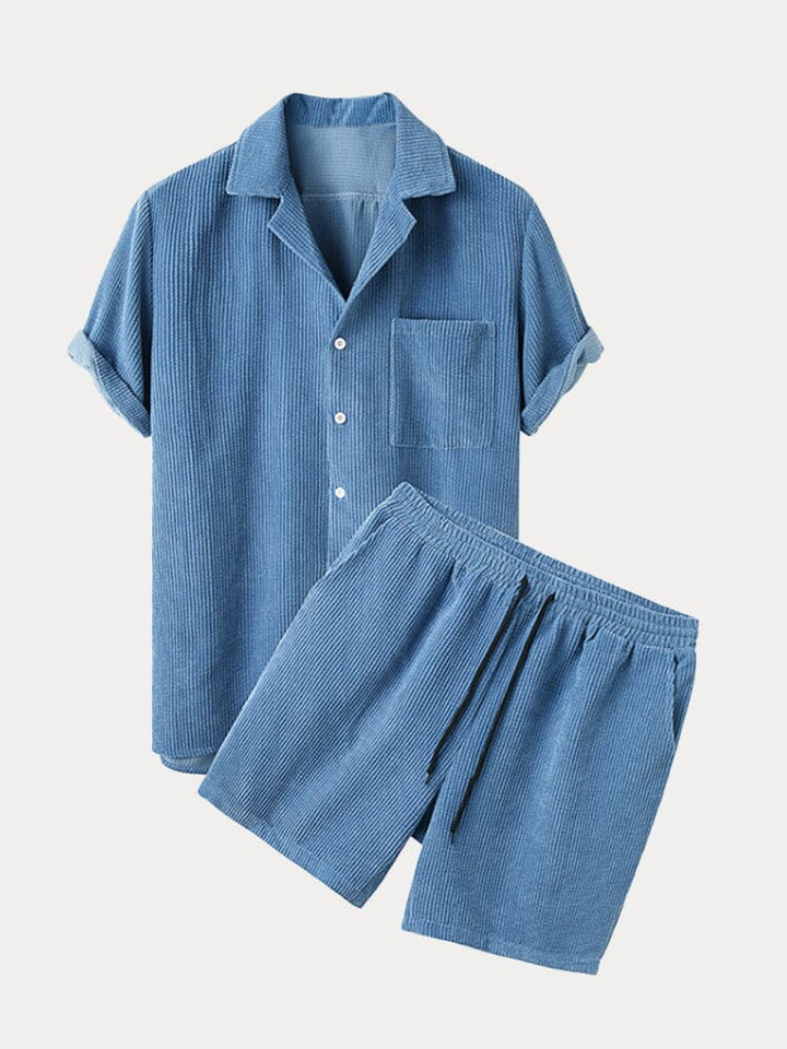Casual Manchester Skjorta Shorts Set