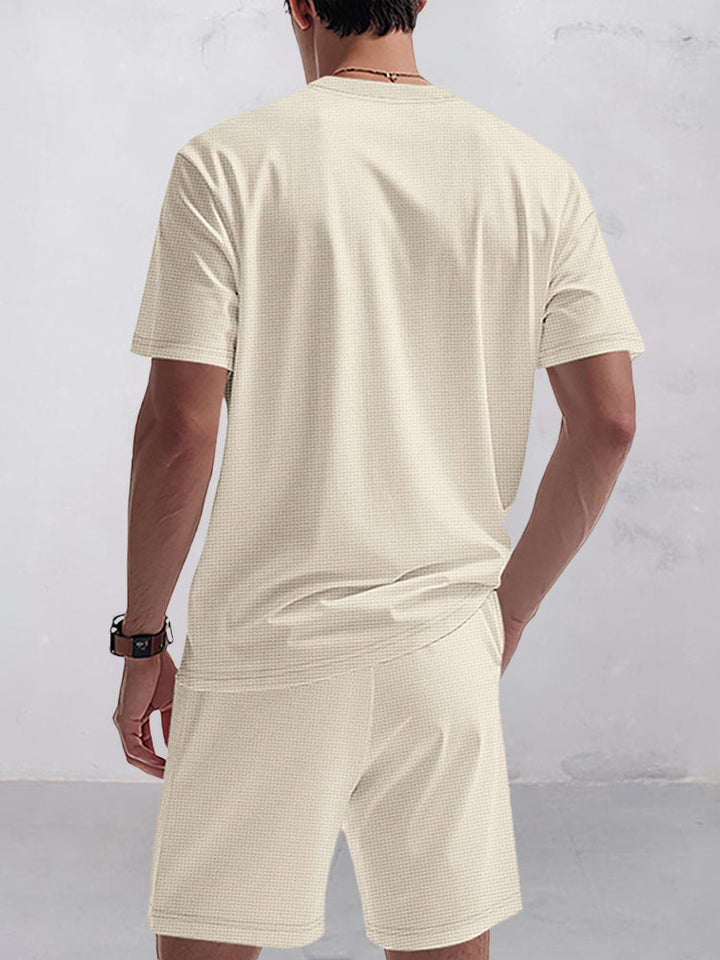 Athleisure Löst Sittande Waffle 2-Delat Set