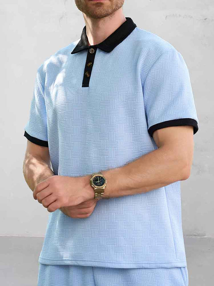 Mångsidigt Stil Jacquard Pikétröja Set