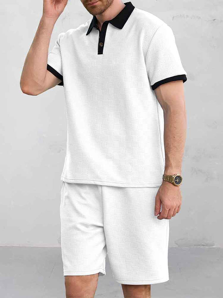 Mångsidigt Stil Jacquard Pikétröja Set