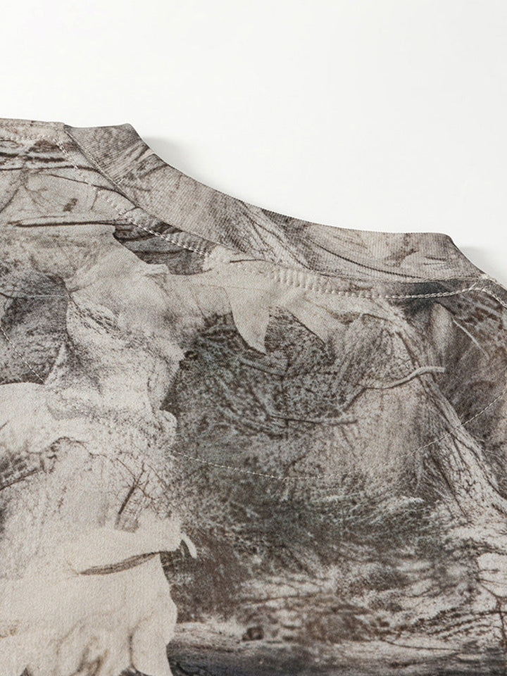 Herr Abstrakt Bläck Tryck 2-Delat T-Shirt & Shorts