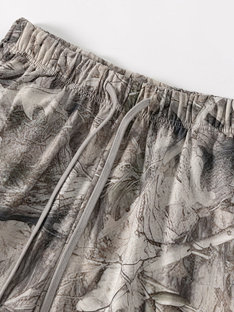 Herr Abstrakt Bläck Tryck 2-Delat T-Shirt & Shorts