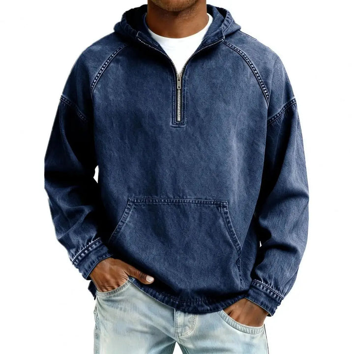 Beeckhoven™ | Tidlös Denim Skjorta med Långa Ärmar & Huva