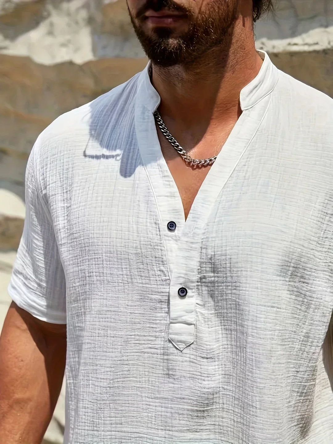 Leblanc™ | Chemise d’été élégante à col montant