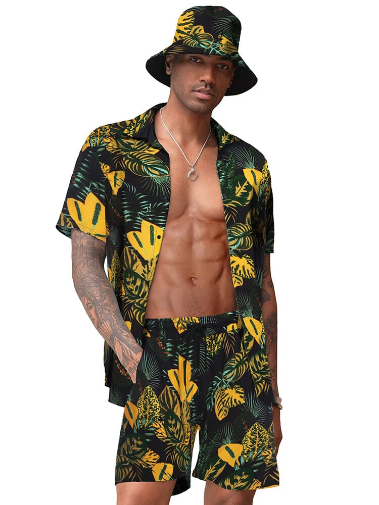 Hawaiiansk Strand Set med Hink Hatt