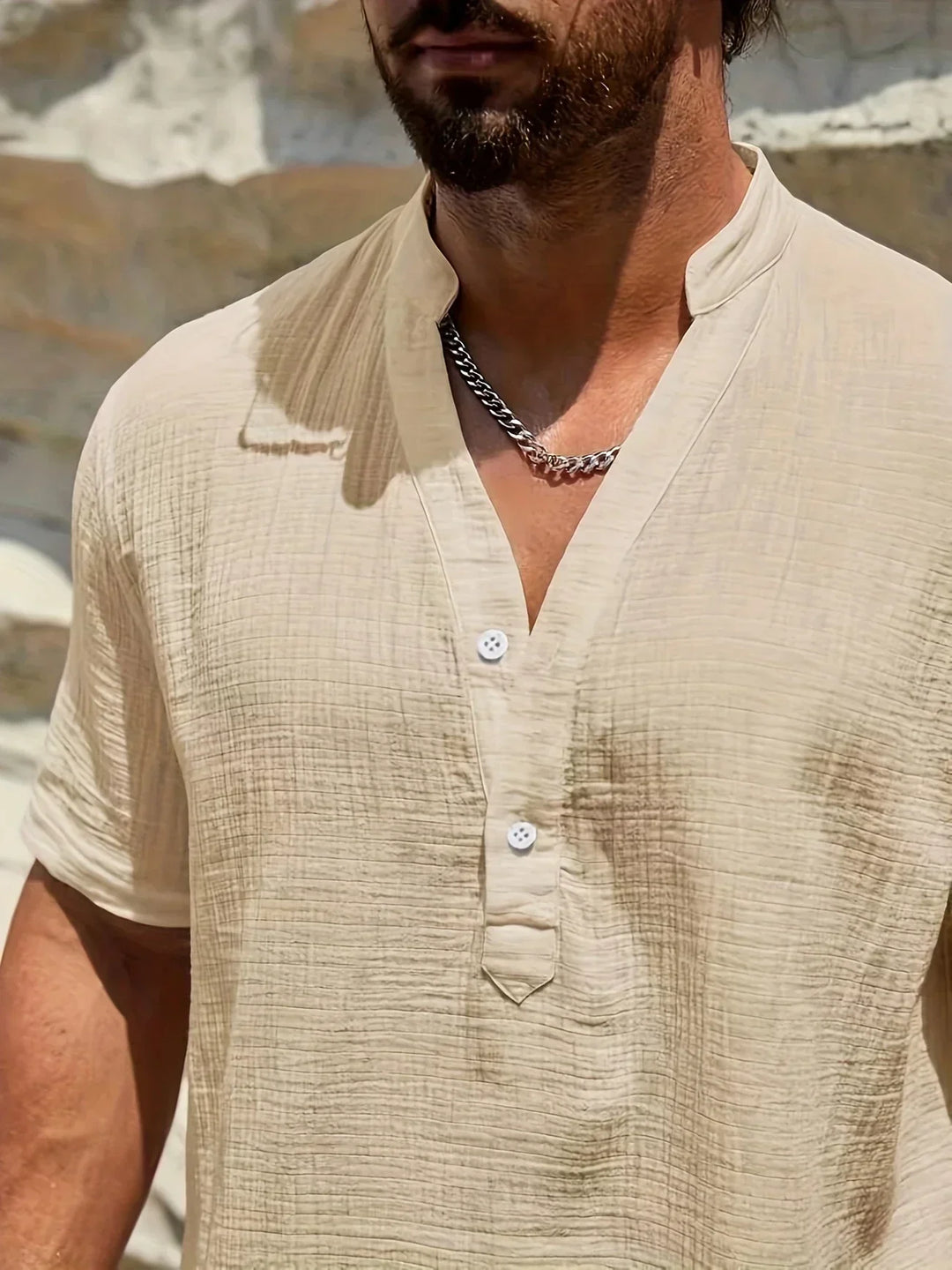 Leblanc™ | Chemise d’été élégante à col montant