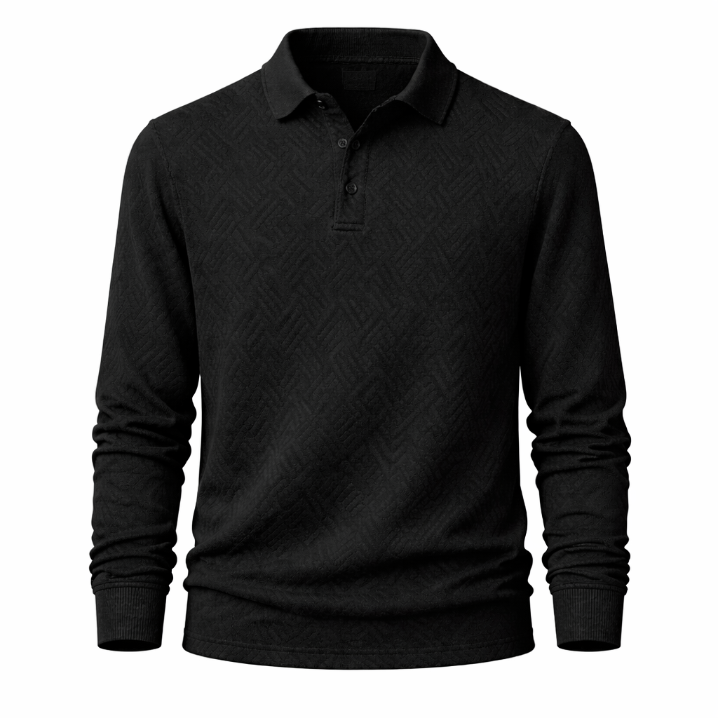 FRESH LABEL | Enzo Långärmd Pikétröja