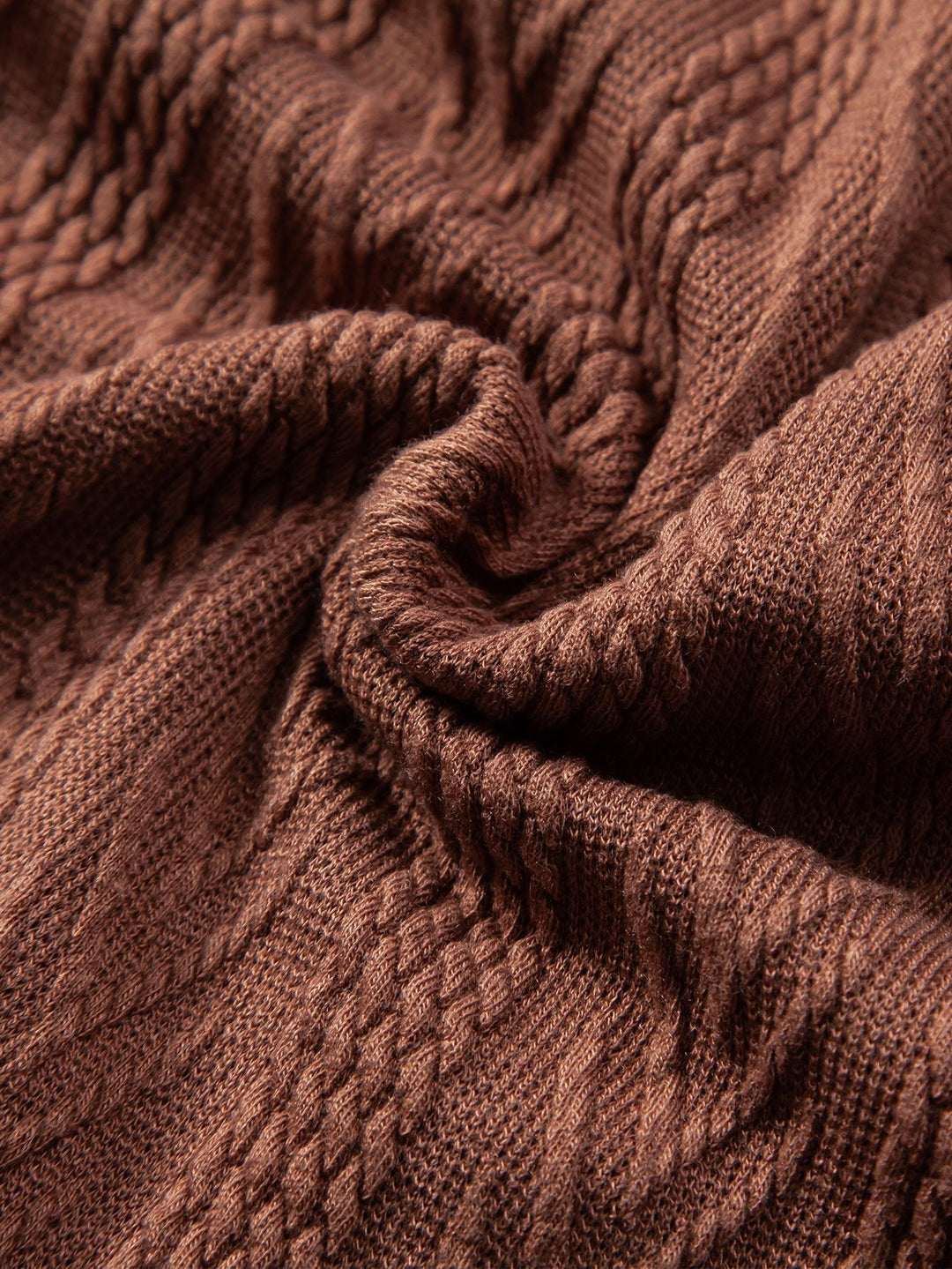 Stickad Geometrisk Jacquard Pikétröja