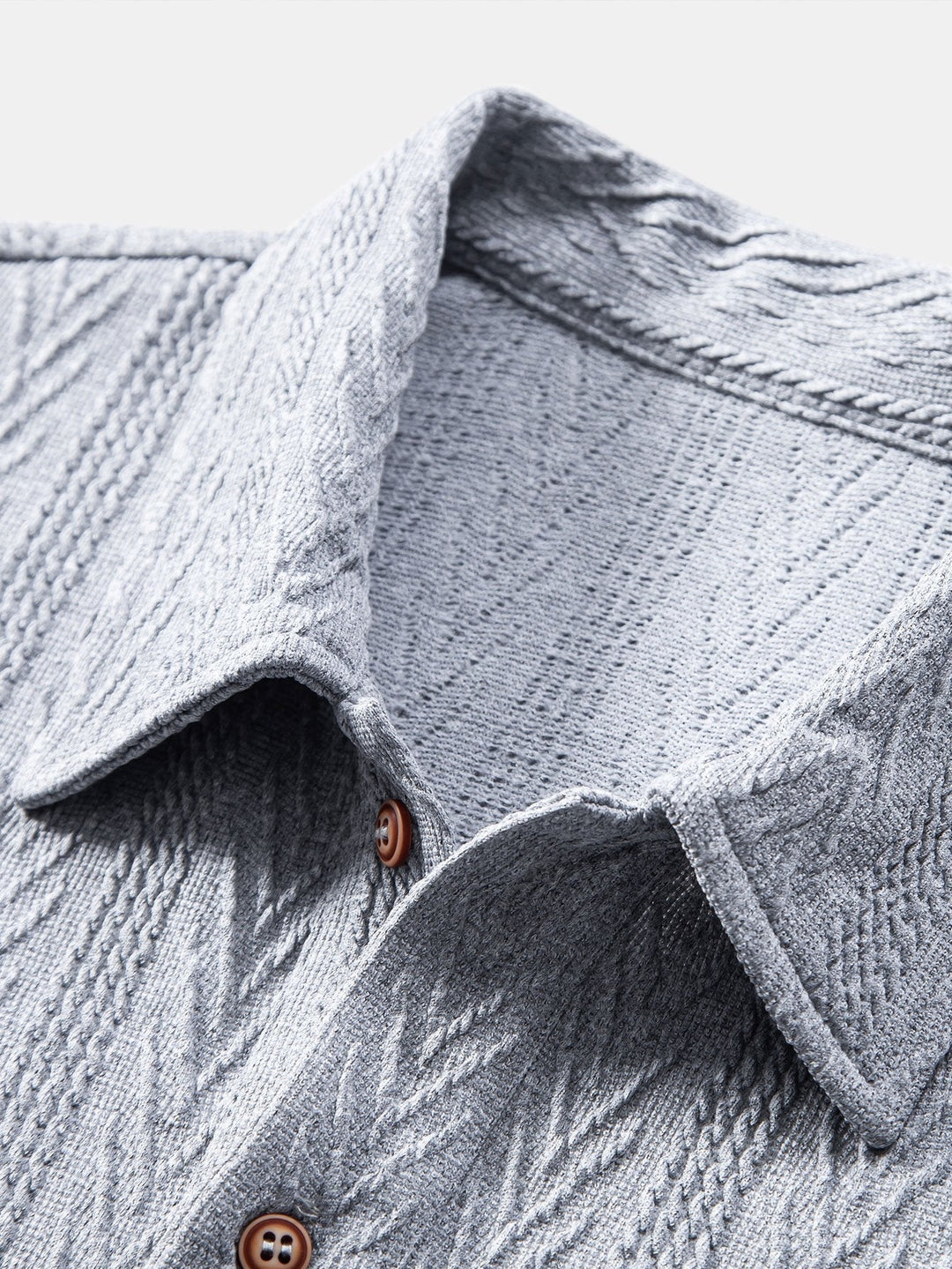 Stickad Geometrisk Jacquard Pikétröja