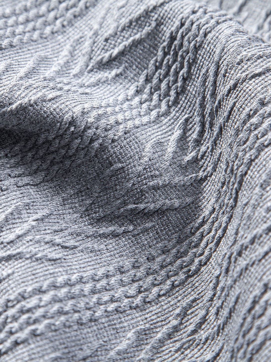 Stickad Geometrisk Jacquard Pikétröja