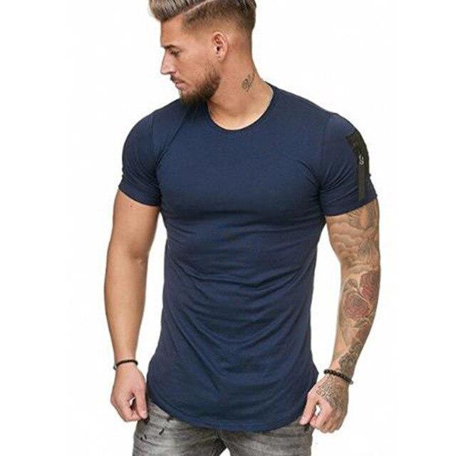 Lång T-shirt med Axelsdragkedja