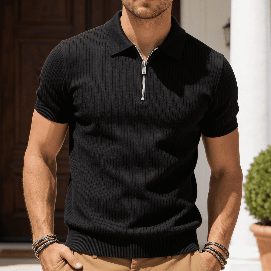 De Matteo Swiss Knit Pikétröja