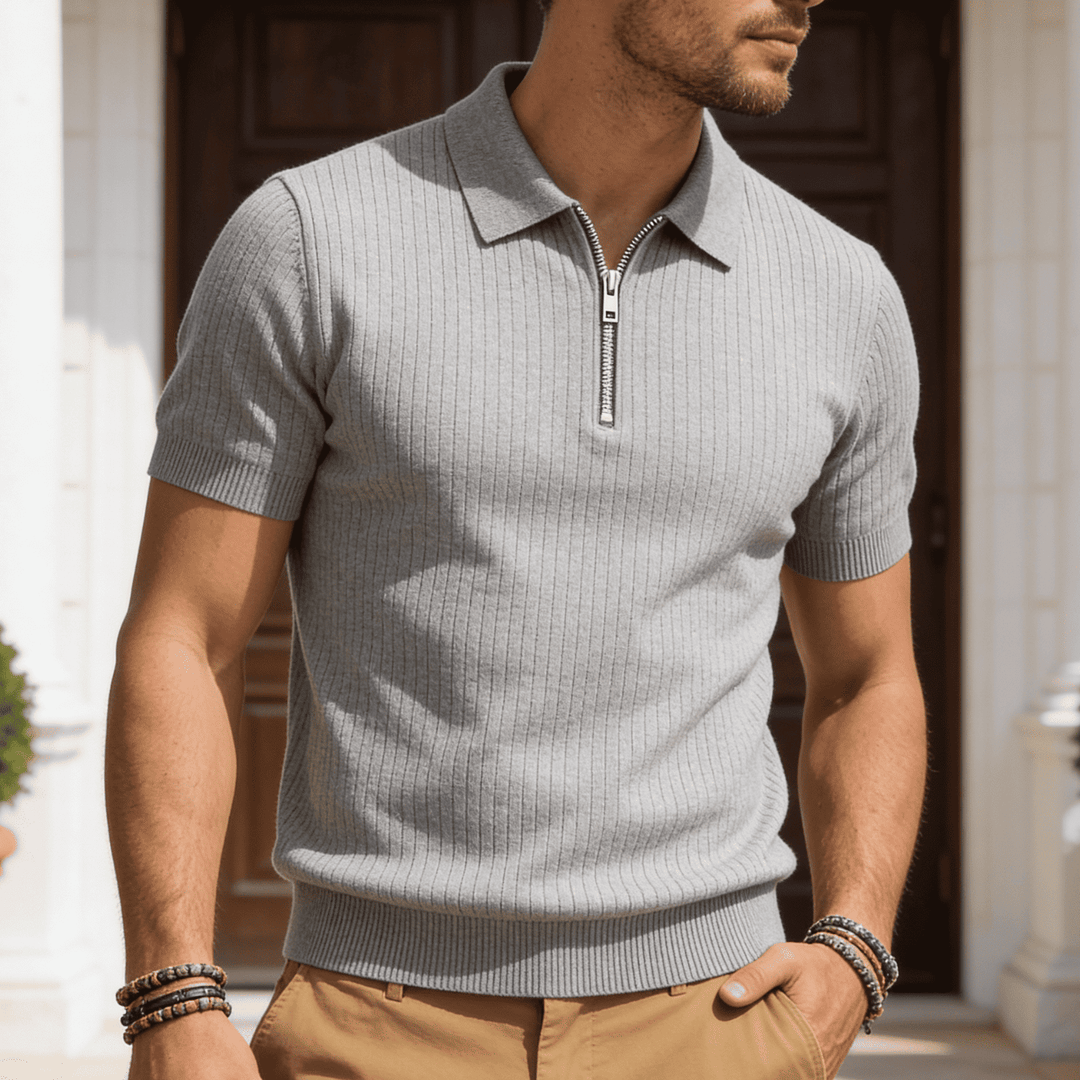 De Matteo Swiss Knit Pikétröja